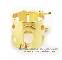 Gold lacquer Ligature and Cap Alto Saxophone สายรัดลิ้น แซกอัลโต