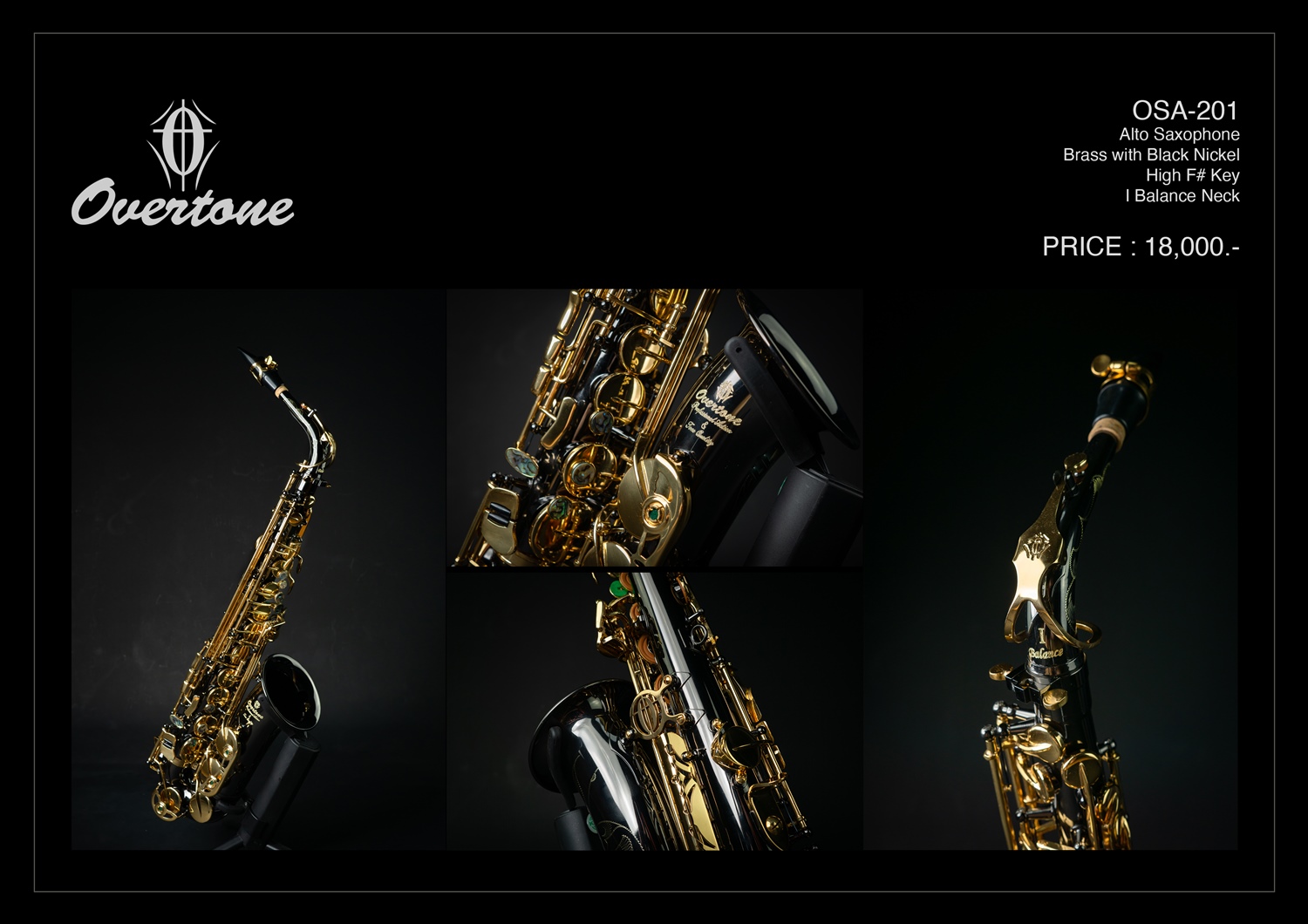 Overtone Alto Saxophone รุ่น  black nickel OSA-201
