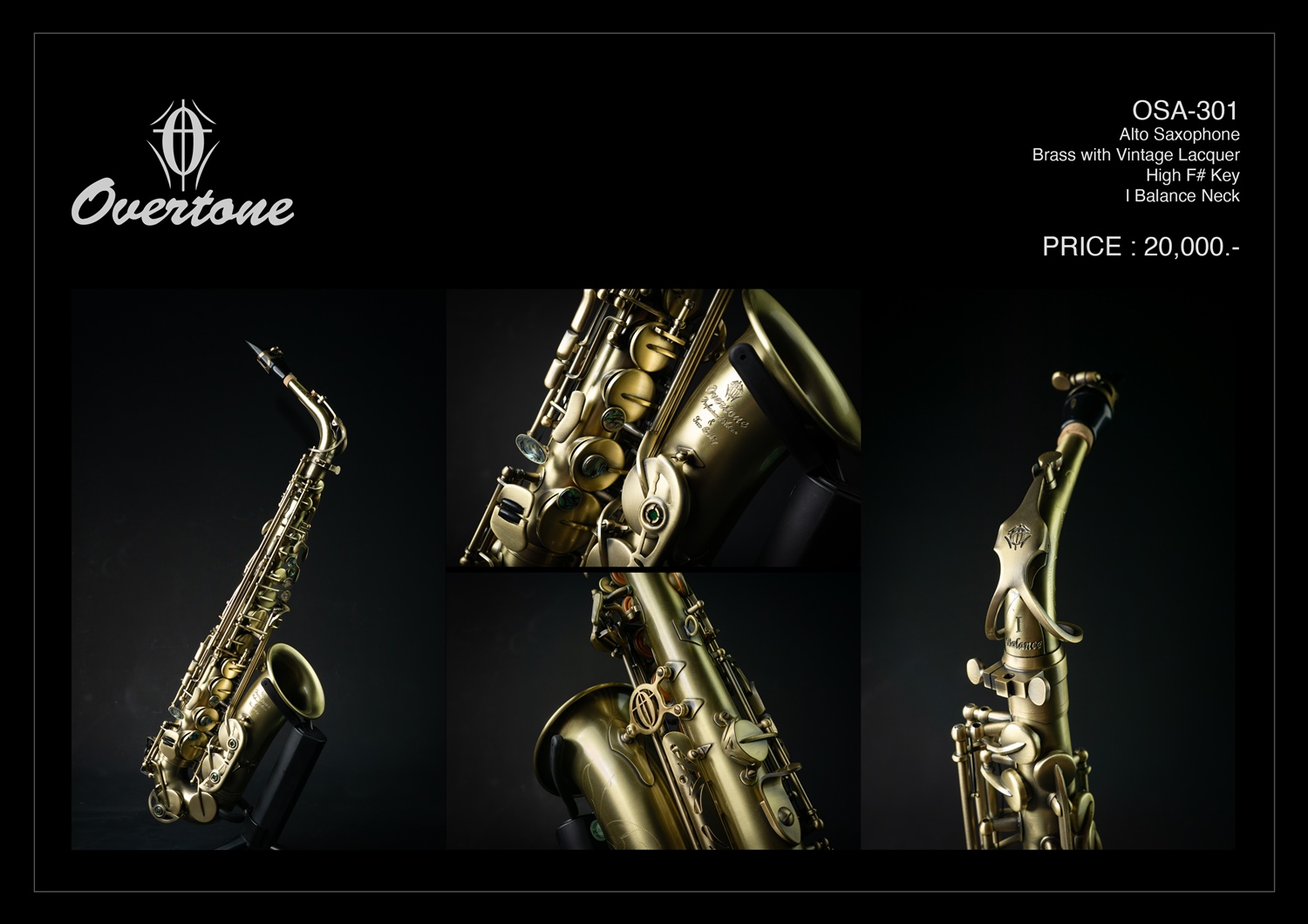 Overtone Alto Saxophone รุ่น vintage OSA-301