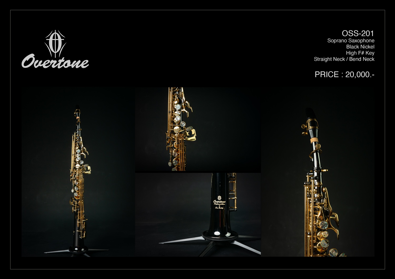 Overtone Soprano Saxophone รุ่น gold lacquer OSS-201