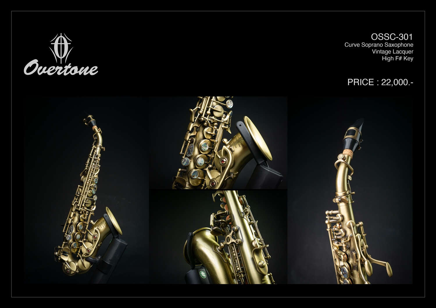 Overtone Soprano Curve Saxophone รุ่น vintage OSSC-301