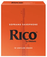 Ricor Soprano Saxophone Reeds ลิ้นโซปราโนแซ็ก Rico กล่องสีส้ม 10 ลิ้น