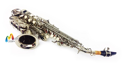 Overtone Soprano Curve Saxophone รุ่น nickel plated OSSC-111โซปราโนเคิบแซกโซโฟน ยี่ห้อ โอเว่อร์โทน รุ่น nickel plated OSSC-111